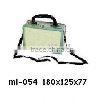 Tin lunch box with handle and rope