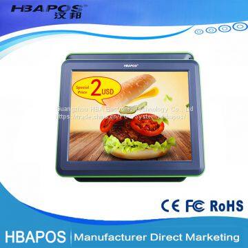 HBA-Q2T All in One Touch Screen POS Ticket Machine Price for Restaurant POS System photo-2