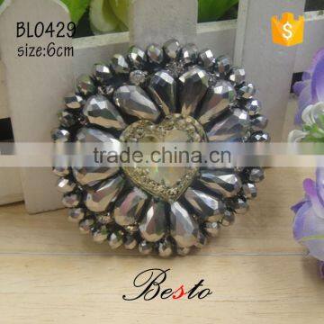 6CM China factory direct lady accessory bead rhinestone applique