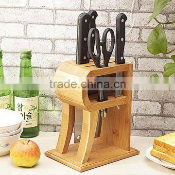 Aonong Customizable Bamboo Knife Storage Block/Knifves Holder /Rack photo-4