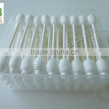 double points sterile ear cleaning wooden stick baby cotton swab