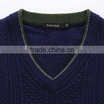Wholesale Knit Sweater Cashmere/wool V-neck Sweater Mens photo-3