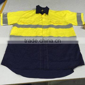 Manufacturer Custom Short Sleeves 100% Cotton Safety Work Shirts Hi Vis Shirts photo-2