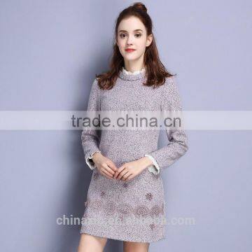 european women clothing big size woman winter grid dress