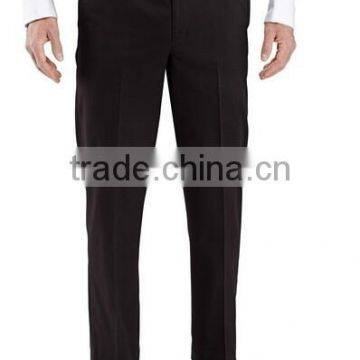 Men's Cotton Plain Front Straight Leg Dress Pants photo-3