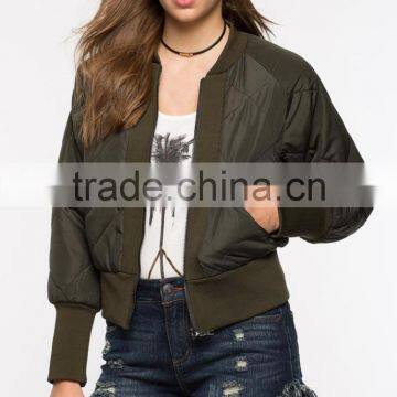 2016 Outdoor Custom Lady Quilted Bomber Jacket photo-2