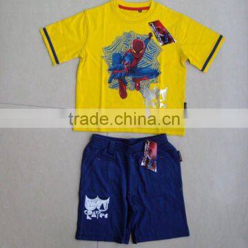 100%Cotton Hot Summer Boys Cotton Pajama Shorts Set