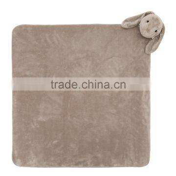 Best Sell Baby Product Soft Coral Fleece Push Rabbit Toy Thick Baby Thin Blanket photo-2