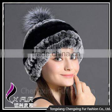 CX-C-78D Women Fashion Korean Excellent Rex Rabbit Fur Winter Hat