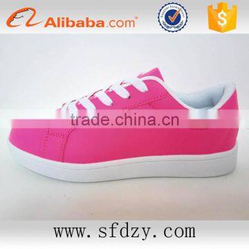 Hot sales pu leather shoes women casual sneakers china shoe factory