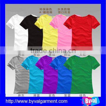 OEM colorful short sleeve t shirts unisex,tshirts plain 100% cotton wholesale