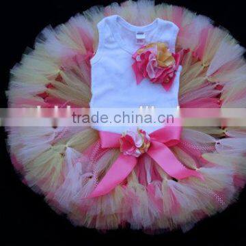 Fashion Baby Girls Party Wear Fluffy TuTu Sets Colorful Tulle TuTu Pettiskirts photo-5