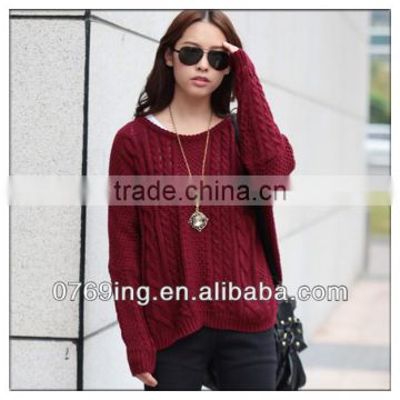 2014 fashion stripe beautiful ladies sweater