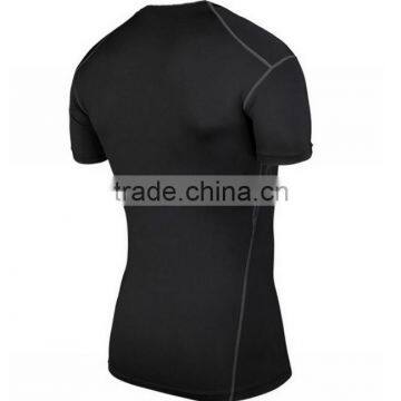 2017 New Fashion Desgin Plain Color 88%Polyester 12%Spandex Breathable Stretch Tank Top T-shirt Sport Men T Shirt photo-3