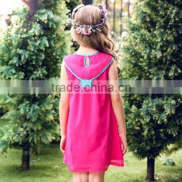 S60721B 2017 Fashion Summer Embroidery Girls Vest Dresses Kids Dress photo-3