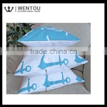 Wholesale Anchors Coastal Turquoise Pillow Cushion Cover photo-4