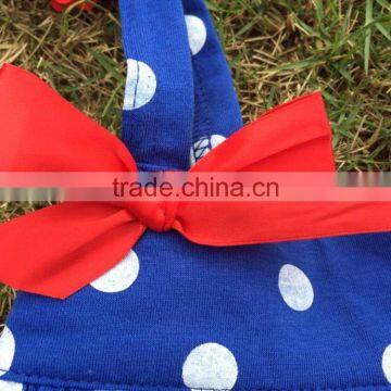 2015 Baby Girls Kids 4th of July Patriotic Swing Top Set Swing Outfits With Matching Headband and Necklace photo-4