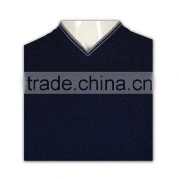 ISO9001/BSCI Manufature V-neck Navy Blue Wholesale Cheap Sweater Vest photo-4