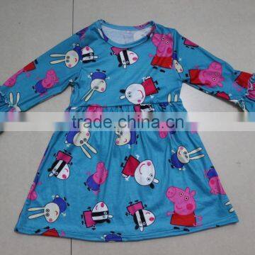 2017 Spring Lovely Baby Girls Long Sleeve Cartoon Clothes Baby Girls Comfortable Beautiful Cartoon Little Pig Top