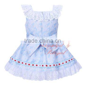 2 Red Bows Girl Daily Wear Dress Kids Clothes photo-3