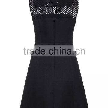 Black Cobwebbing Combined Dress photo-3