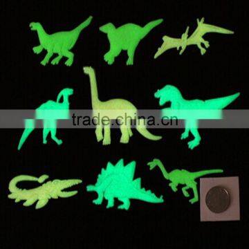 Glow in dark dinosaur wall sticker PP luminous fluorescent wall cling customized removable wall sticker