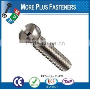 Made in Taiwan Fillister Head Slotted Machine Screw