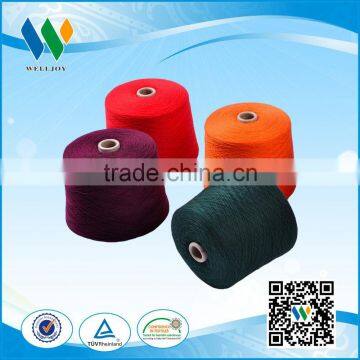 100% polyester colored dyed spun yarn for shoes jeans