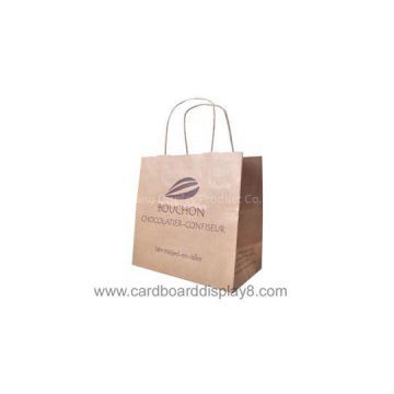 Professional Custom-made Brown Kraft Shopping Bag With Twist Handle