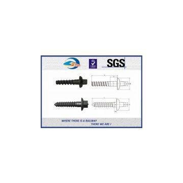 Galvanized Surface Railway Sleeper Screws Speical Head 35# ISO Approval