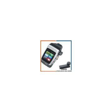 Built in 2GB and Bluetooth headset Quadband Touch Screen watch mobile phone with