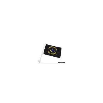 car advertising flag