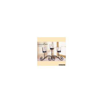candle holder with glasses