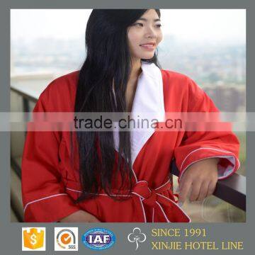 popular red Female Bathrobes for hotel and garden