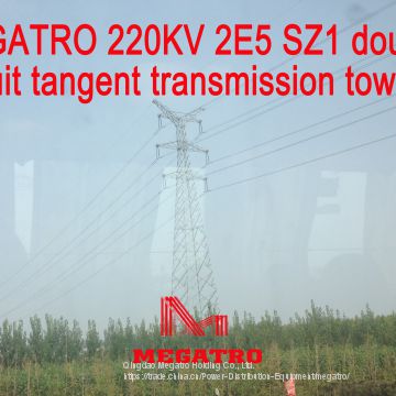 MEGATRO 220KV 2E5 SZ1 double circuit tangent transmission tower