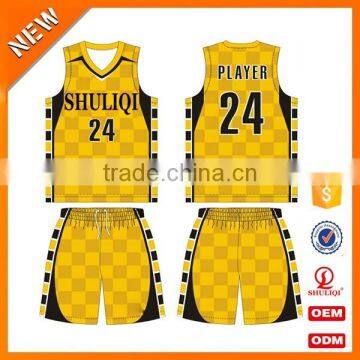 Sublimation basketball uniform quick dry cheap basketball uniform set with OEM service