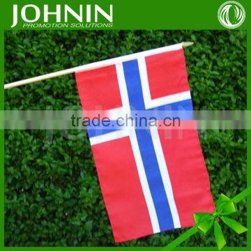 OEM price different sizes 2017 Election support plastic held Norway hand flag