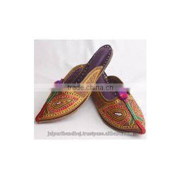 Indian Women Multi Colour Mojari Shoes Jutti From India