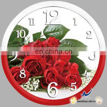 Rose Flower Wall Clock