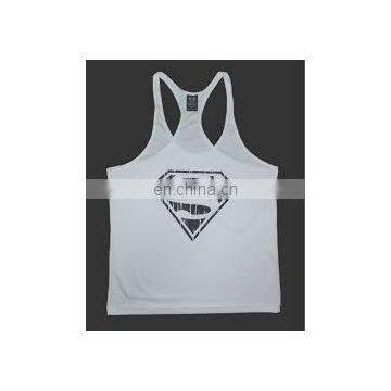 Superman logo printed stringer vest available in three colours