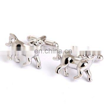 Novelty cufflinks animals sliver Horses model cufflinks