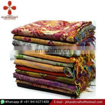 Hot Selling Vintage Pure Silk Hand Stitched Kantha girls Scarf