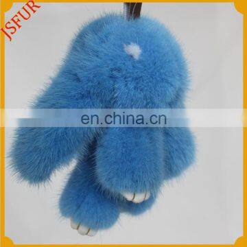 Cute Bag Charm With Mink Fur Rabbit Accessory Fluffy Keychain