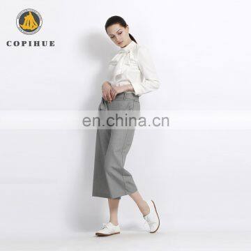 High Quality Anti-Wrinkle Grey Women Pants And Trousers