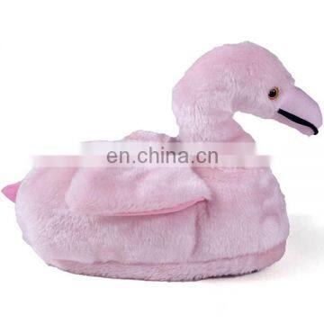 Pretty Pink Plush Stuffed Flamingo Shoes Custom Cute LED night light Soft Plush Flamingo Slippers