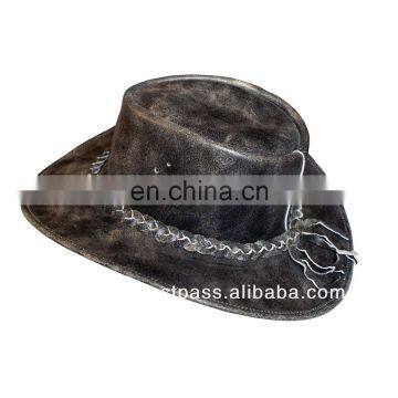 HMB-906D LEATHER WESTERN HATS COWBOY HAT WHOLESALE CAPS ANY COLORS