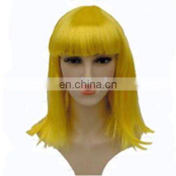 MCW-0404 Party Masquerade synthetic long women Hot straight yellow wig