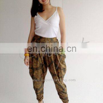 Women fashion pencil pants Harem Rayon Ladies Trouser with Art Printed