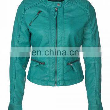 New winter ladies fox fur leather jacket