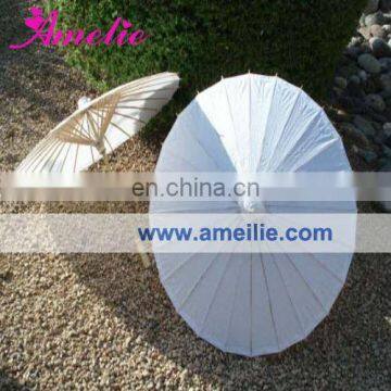 2013 New Personalized white color stock market paper parasols wholesale